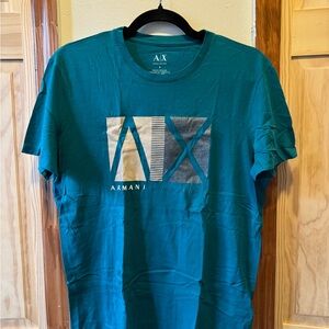 Armani Exchange Teal Graphic Tee
